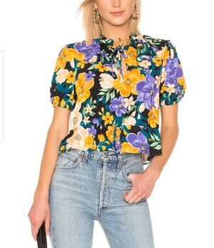 Tularosa Beatrice Blouse in Lavender Floral